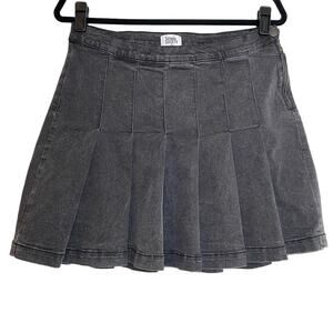 Simple Society Y2K Gray Pleated Preppy Mini Skirt XL
